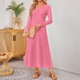 thumbnail image 6 of Cyglowse Spring Long Sleeve Comfortable Loose Maxi Dresses for Women 2026 Elegant Classy Winter Wedding Guest Dress Pink L, 6 of 6