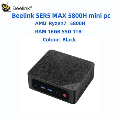 Beelink SER5 Mini PC W11 Pro, AMD Ryzen 7 5800H(8C/16T up to 4.4 GHz),16GB DDR4 1TB SSD Graphics 8 core 2000 MHz WiFi 6/BT5.2/DP+HDMI+Type-C Triple Display Mini Gaming PC Computer