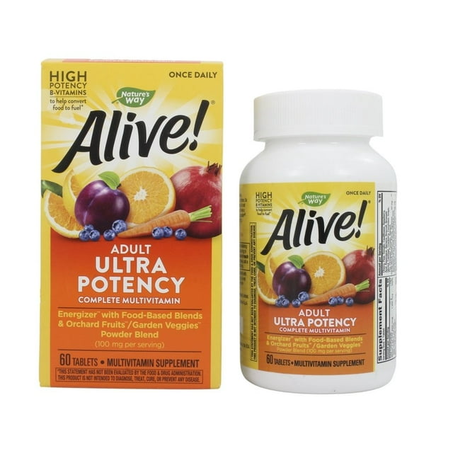 Nature's Way - Alive Once Daily Multi-Vitamin Whole Food Energizer Ultra Potency - 60 Tablets