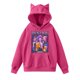 thumbnail image 1 of Pop cazadora para niña Demo-n Hunters Women's Fashion Hooded Sweatshirt Cat Ear Pullover Casual Streetwear Soft Comfortable Long Sleeve Tops for Daily Wear Spring Fall Winter （Hot Pink）, 1 of 4