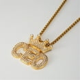thumbnail image 6 of Hip Hop Iced Out Crown Letters CEO Pendants Necklaces 14K Yellow Gold Chains For Men Women Cubic Zircon Bling Jewelry, 6 of 7