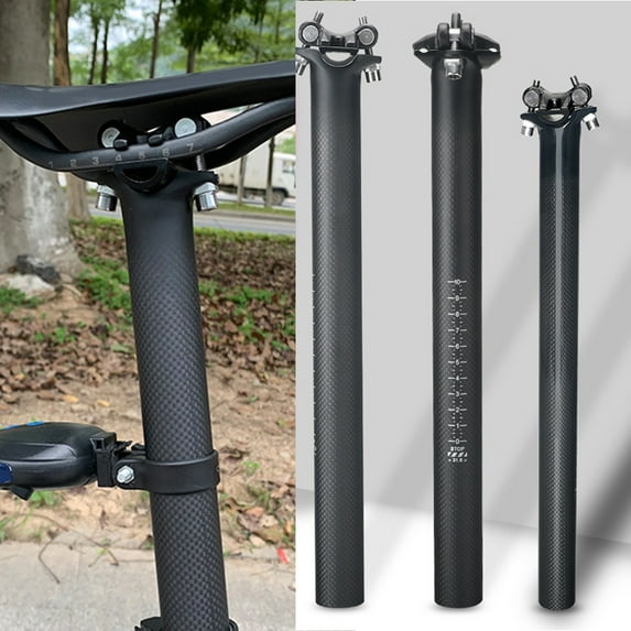 SPRING PARK Bicycle Seat Post 27.2/30.8/31.6mm 350/450mm Carbon Fiber Seatpost for MTB Road Bike
