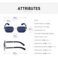 thumbnail image 2 of Small Rectangle Rimless Sunglasses Men Frameless Sun Glasses for Male Shades， Sunglasses 14727, 2 of 7