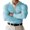 Sky Blue, variant on Xzbqbs Polo Shirts for Men Classic Henley Button Muscle Fit Knited Shirts Fashion Lightweight Color Block Business Golf Shirts