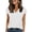White, variant on SYMOID Womens V-Neck Top Cap Sleeve Shirt - Stretchy Everyday Basic Tee for Women, Soft Polyester Spandex Relaxed Fit Green,Size M