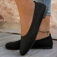 thumbnail image 2 of Mostsola Flats for Women Slip on Square Toe Ballet Flats Shoes Casual Knit Mesh Dress Shoes, 2 of 8