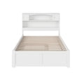 thumbnail image 4 of Leo & Lacey Transitional Solid Wood Full Bed with Twin Trundle in White, 4 of 7
