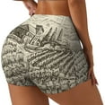 thumbnail image 2 of Kdxio Vineyard Landscape Print Workout Shorts for Women Seamless Soft Smooth Gym Yoga Scrunch Active Shorts, 2 of 9