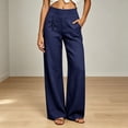 thumbnail image 2 of hoksml Women's High Waisted Wide Leg Pants Stretch Solid Casual Trousers with Pockets for Work Office Daily Wear, 2 of 9