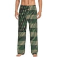 thumbnail image 2 of Goofa Jungle Green Camo USA Flag Printed Soft Pajama Pants for Men, Wide Leg Comfy Casual Lounge Yoga Pants-X-Large, 2 of 9