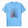 thumbnail image 5 of ORT 4th of July Shirts for Women American Flag Shirts Tops USA Print T Shirt Casual Short Sleeve American Proud T-Shirt Tops(Z10-Sky Blue,L), 5 of 5