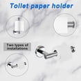 thumbnail image 4 of 10 count  Bathroom Accessories Set, 24inch Polished  Towel Bar Ring+Toilet Paper Holder+ Robe Towel Hook SUS304 Stainless  Bathroon Hardware Set, 4 of 6