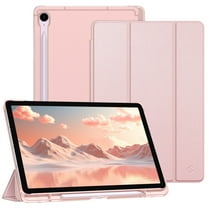 Fintie SlimShell Case for Samsung Galaxy Tab S10 Lite/ S10 FE/ S9 FE 5G 10.9 Inch/Tab S9 11 Inch with S Pen Holder, Lightweight Stand Translucent Frosted Back Cover, Auto Wake/Sleep, Rose Gold