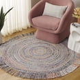 thumbnail image 2 of SAFAVIEH Renewal Donelle Solid Area Rug, Orange/Grey, 3' x 3' Round, 2 of 7