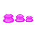 thumbnail image 3 of Juego de 3 ventosas de silicona perfecl para relajación muscular de tejido Rosa, 3 of 8