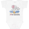 thumbnail image 3 of Inktastic I Love My Babysitter Elephant Family Boys or Girls Baby Bodysuit, 3 of 5