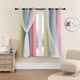 thumbnail image 1 of Cortina XiDi Rainbow Pink Blue de doble capa opaca, 1 of 8