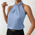 thumbnail image 4 of Blusas para las Mujeres Casual Verano Botón Sólido sin Mangas, Blusas sin Mangas para las Mujeres Ligero Verano Uso Diario, 4 of 6