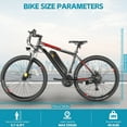 thumbnail image 5 of Elifine Electric Bike, 27.5" Ebike for Adults 500W Adult E-bicycles Electric Mountain Bike, 48V 10.4Ah Battery, Mountain E Bike, Lockable Suspension Fork Ebike for Mountain Beach Snow, UL2849, 5 of 9