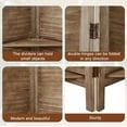 thumbnail image 2 of 6-Panel Room Divider with Shelves，5.6ft Tall Folding Privacy Screen Panels, Room Divider Wall, Divider for Room Separation, Room Divider Shelves，Effectively Block Sight，Brown, 2 of 8