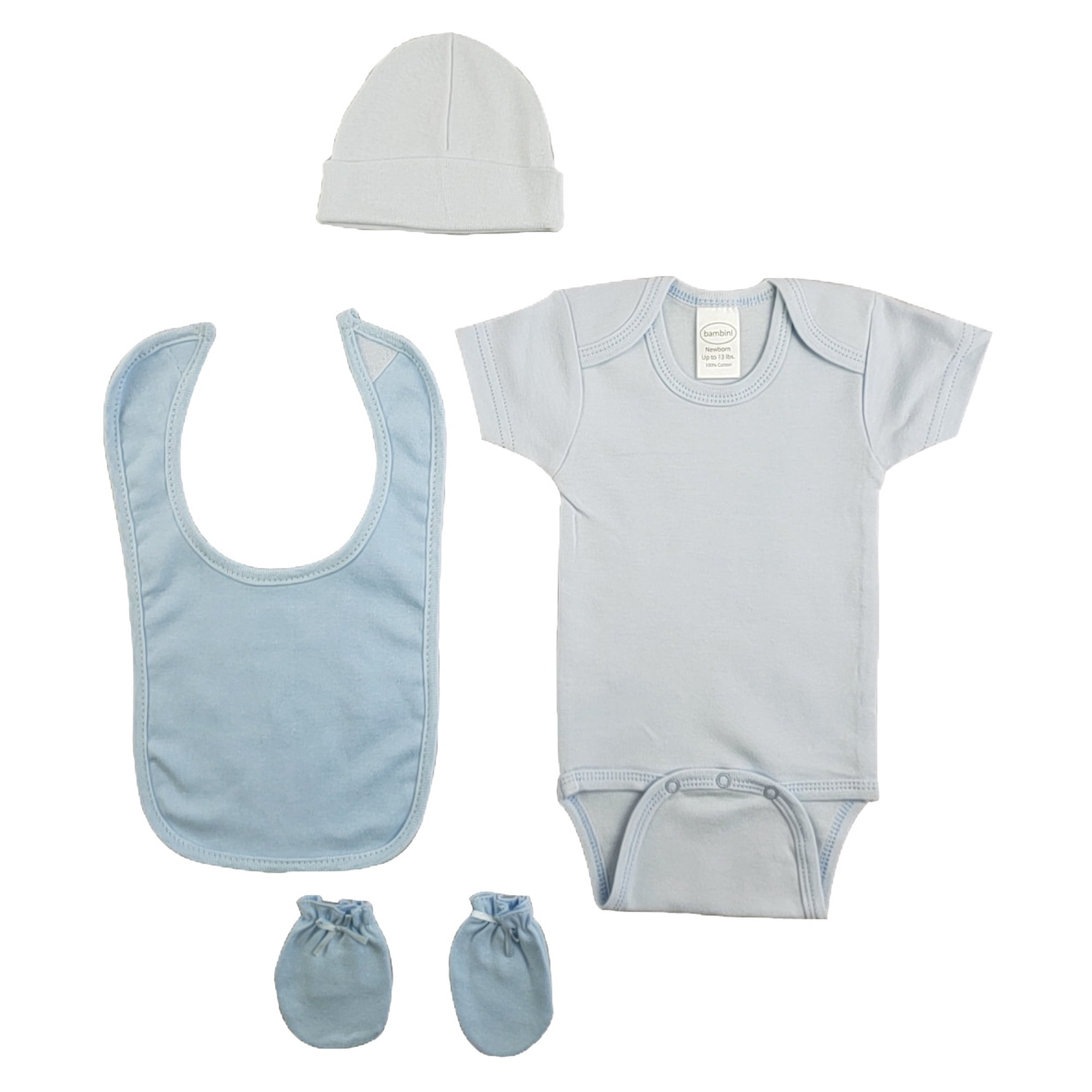 CS-0179 Baby Clothes Set, Blue & White - Newborn