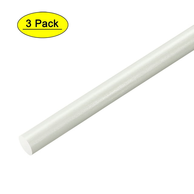 Varilla redonda de plástico, 3/16" de diámetro, 20" de longitud, varilla redonda de FRP de fibra de vidrio, barra de plástico de ingeniería, 3 piezas