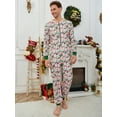 thumbnail image 2 of Men 1pc Christmas Print Hooded Sleep Jumpsuit for Christmas, 2 of 5