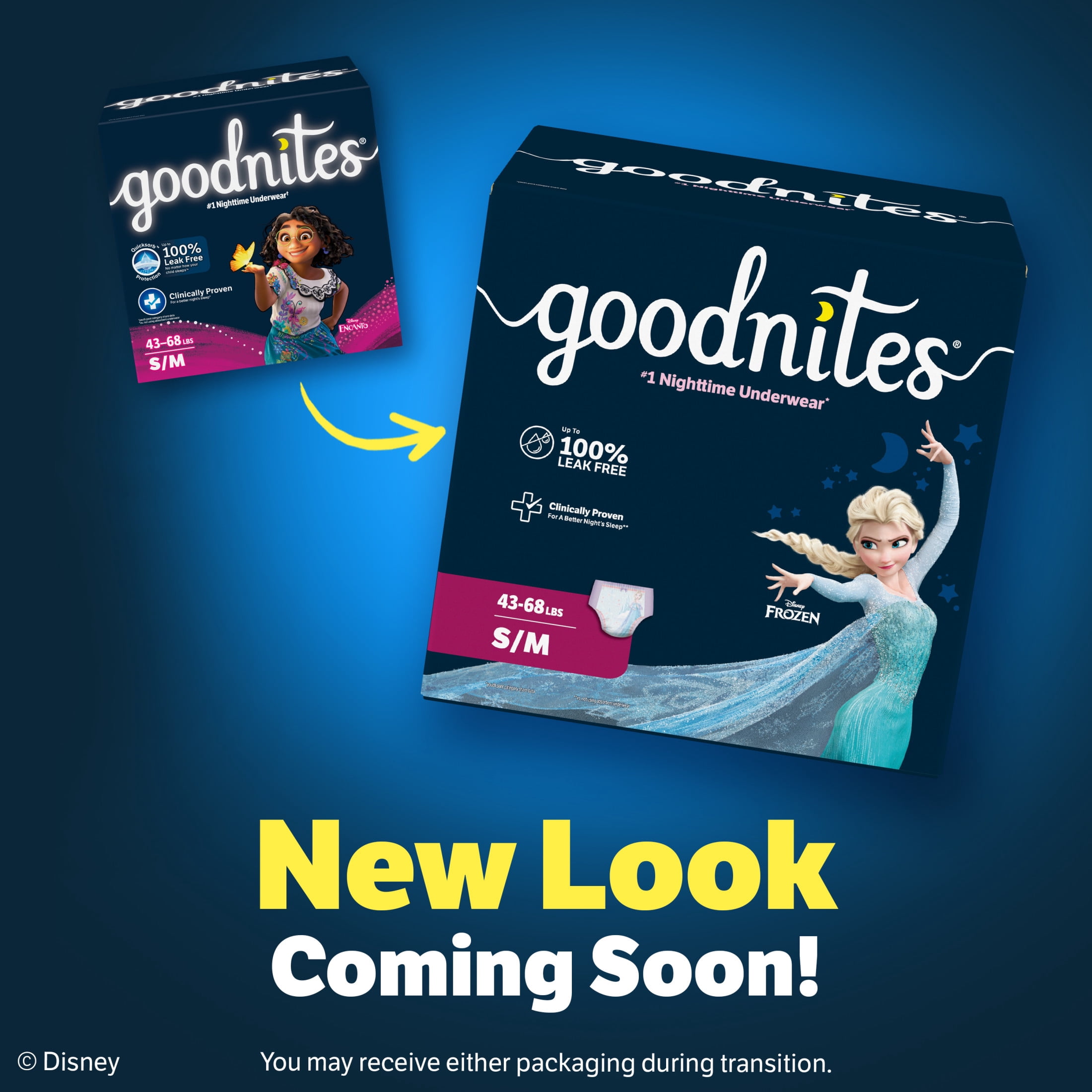 Goodnites Girls Nighttime Bedwetting Underwear, S/M (43-68 lbs), 60 Count (Select for More)