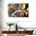 thumbnail image 3 of Elephant Stock Butterfly And Buddha Wall Art - Horizontal Canvas Wall Art - Living Room Wall Decor - Religion And Spirituality Canvas - Blue And Pink Decor - 36" x 24", 3 of 8