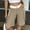 Khaki, variant on ITSAME Womens Cargo Shorts Straight Leg Multi-Pocket High Waist Summer Loose Casual Shorts Khaki Size 2XL