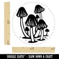 thumbnail image 2 of Cluster of Magical Whimsical Little Mushrooms Self-Inking Rubber Stamp Ink Stamper - Yellow Ink - Medium 1 Inch, 2 of 7
