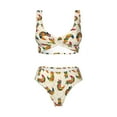 thumbnail image 4 of Rocae Boho Chicken for Bikini Set for Women Two Piece Sexy High Swimsuits Split Crossover Bikini X-Large, 4 of 9