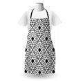 thumbnail image 3 of Monochrome Apron, Aztec Traditional Style Tribal Minimalist Pattern Geometric Modern, Unisex Kitchen Bib with Adjustable Neck for Cooking Gardening, Adult Size, Charcoal Grey and White, by Ambesonne, 3 of 4
