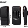 thumbnail image 5 of Leather Phone Holster for iPhone 13/12 Mini,11 Pro,Xs,X,8,7,6,5 with Slim Case,for Galaxy S10e,S7,S6 Edge,S6/5,J3,A40,A5 Belt Clip Carry Case[Magnetic][Card Holder], 5 of 9