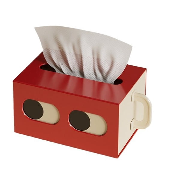 Caja Extractora de Pañuelos de Plástico con Diseño Pequeño y Adorable, Ideal para Dormitorio, Sala de Estar, Coche Espacios A