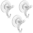 thumbnail image 1 of (3 Pack) Suction Cup Hooks for Shower, Reusable Strong(7lbs Max) Clear Vacuum Wall Hanger for Bothromm, 1 of 5