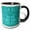 Black/White, variant on 3drose, William Morris Brer Rabbit Chintz in Two Tone Turquoise, 11oz Two-tone Blue Mug