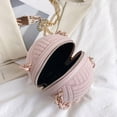 thumbnail image 2 of Bolso de baloncesto con cadena, Bolsas de mano de terciopelo a la moda, informales para adolescentes y niñas (rosa), 2 of 9