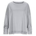 thumbnail image 6 of Dagugfen Plus Size Womens Oversized Shirts Trendy Crewneck Knit Side Slit Fashion Pullover Tops Fall Outfits, 6 of 6