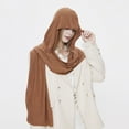 thumbnail image 2 of UTSJKR Women Fall Cotton Blend Crinkle Vintage Soft Long Scarf Linen Comfy Shawl Wrap Big Head Scarf for All Season Yellow, 2 of 8