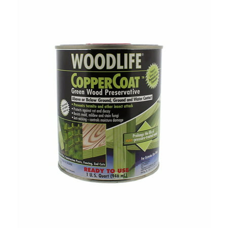 Rust-Oleum 1904 Wolman Woodlife Coppercoat Green Wood Preservative, 0.23 (Best Wood For Dark Stain)