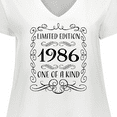 thumbnail image 4 of Inktastic Limited Edition 1986 One of a Kind Women's Plus Size V-Neck T-Shirt, 4 of 5