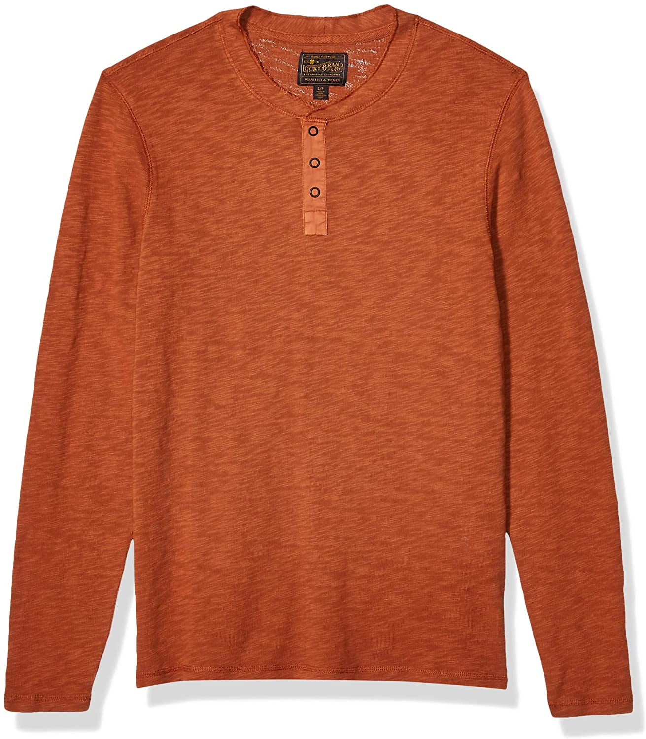Lucky Brand Men's Long Sleeve Henley Shirt, Golden Brown, XXL | Walmart ...