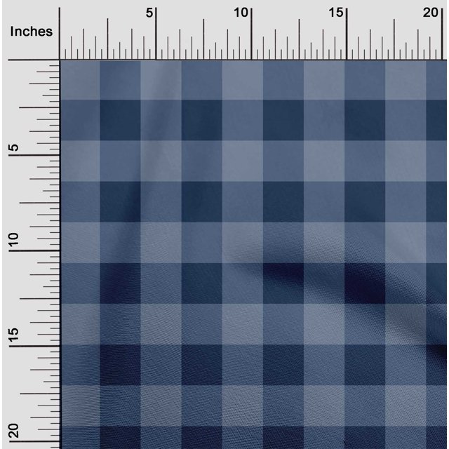 oneOone Tissu Polyester Lycra à Carreaux Vichy pour Couture, Largeur 56 Pouces