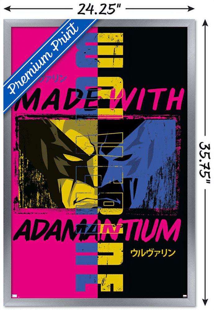 Marvel Comics - Wolverine - Made With Adamantium Wall Poster, 22.375" x 34", Framed