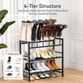 thumbnail image 3 of Boot Rack DIMJ de metal negro con 4 niveles de almacenamiento para 6 pares de botas, 3 of 8