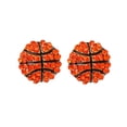 thumbnail image 2 of QIQUWOHUL Women Gift Diamond Stud Earrings Sports Basketball Stud Earrings Baseball Earrings, 2 of 9