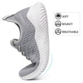 thumbnail image 4 of Zapatillas de tenis Akk para mujer, sin cordones, espuma viscoelástica, color gris, talla 7.5, 4 of 6