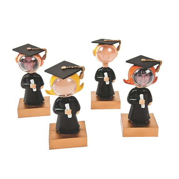 Plastic Bobbing Head Graduation Frames - Home Decor - 12 Pieces