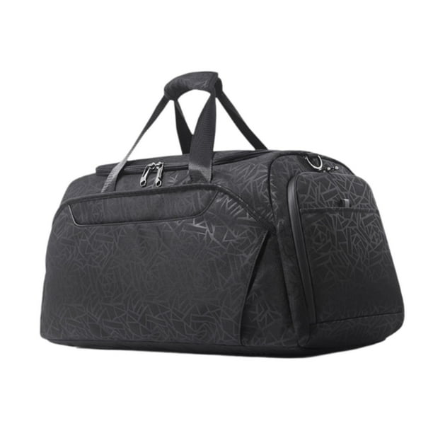 Bolsa de gimnasio para hombre, bolsa de viaje, bolsa de hombro, ligera, para zapatos. Estampado negro